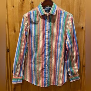 POLO RALPH LAUREN Colorful Striped Men's Shirt, size XL